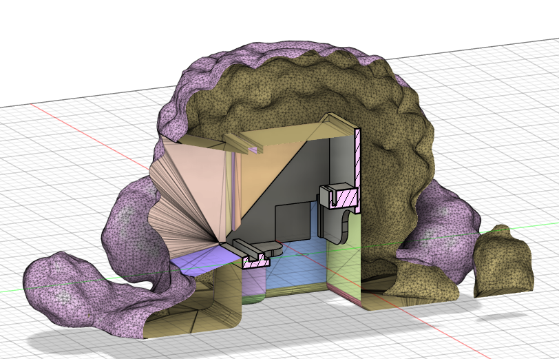 Helklet blekksprut design delt